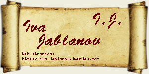 Iva Jablanov vizit kartica